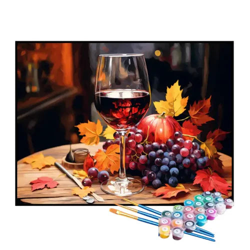 Kit de Pintura Numerada - Vinho e Frutas