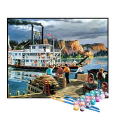 Kit de Pintura Numerada - Homens Carregando os Navios