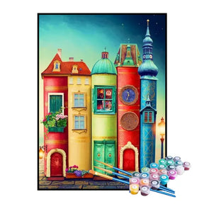 Kit de Pintura Numerada - Cidade dos Livros Coloridos