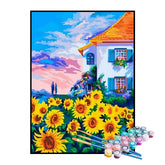 Kit de Pintura Numerada - Campos de Girassóis