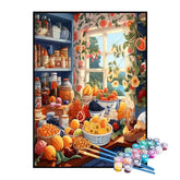 Kit de Pintura Numerada - Frutas na Cozinha