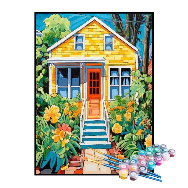 Kit de Pintura Numerada - A Casa Amarela