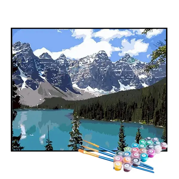 Kit de Pintura Numerada - Montanhas da Floresta