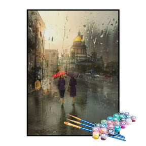 Kit de Pintura Numerada - Dia Chuvoso
