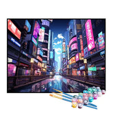 Kit de Pintura Numerada - Centro da Cidade Ilustrado