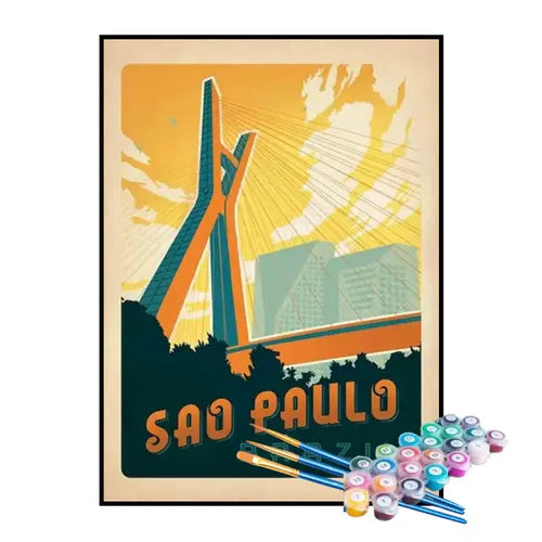 Kit de Pintura Numerada - São Paulo, Brasil