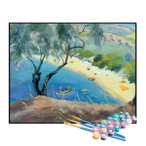 Kit de Pintura Numerada - Turistas de Férias na Praia