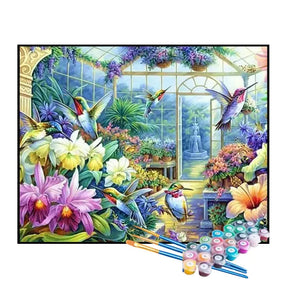 Kit de Pintura Numerada - Jardim de Inverno