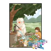 Kit de Pintura Numerada - Fonte de Água da Vila