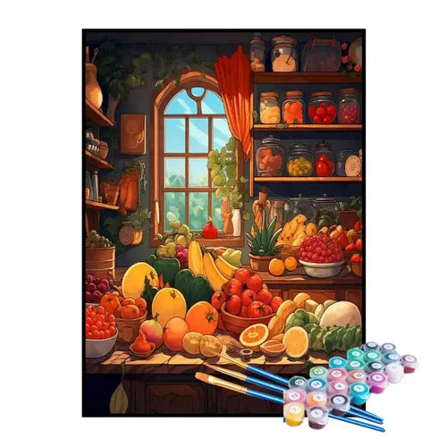 Kit de Pintura Numerada - Banquete de Frutas
