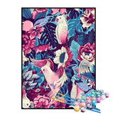 Kit de Pintura Numerada - Pássaros e Flores
