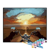 Kit de Pintura Numerada - Pilotando a Moto na Estrada