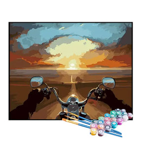 Kit de Pintura Numerada - Pilotando a Moto na Estrada