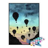 Kit de Pintura Numerada - Balões na Galáxia