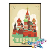 Kit de Pintura Numerada - Moscou, Rússia