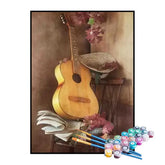 Kit de Pintura Numerada - Violão e Livros