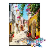 Kit de Pintura Numerada - Ruas Floridas da Praia