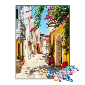 Kit de Pintura Numerada - Ruas Floridas da Praia