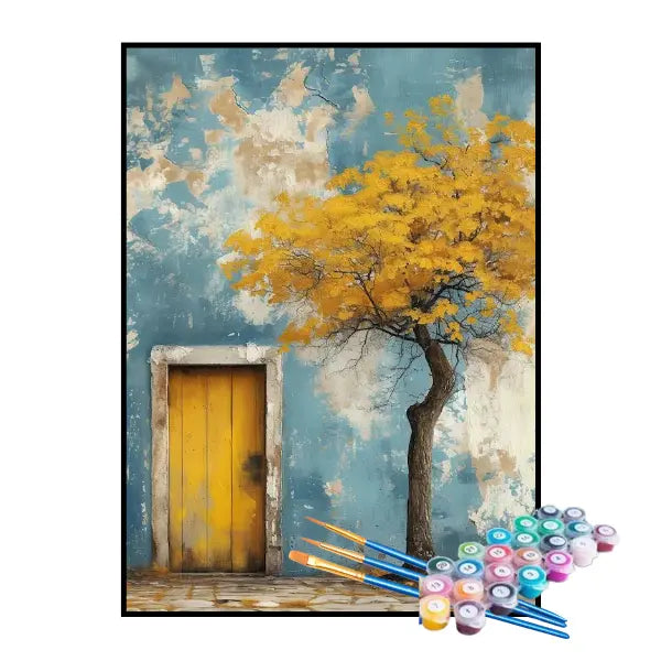 Kit de Pintura Numerada - A Árvore Amarela