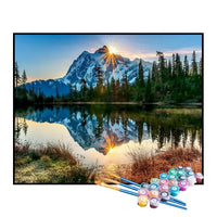 Kit de Pintura Numerada - Pôr do Sol no Lago