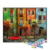Kit de Pintura Numerada - Pequena Cidade Chuvosa