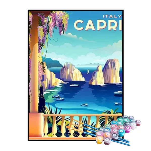 Kit de Pintura Numerada - Capri, Itália