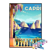 Kit de Pintura Numerada - Capri, Itália