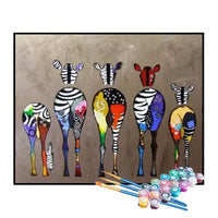 Kit de Pintura Numerada - Zebras Artísticas