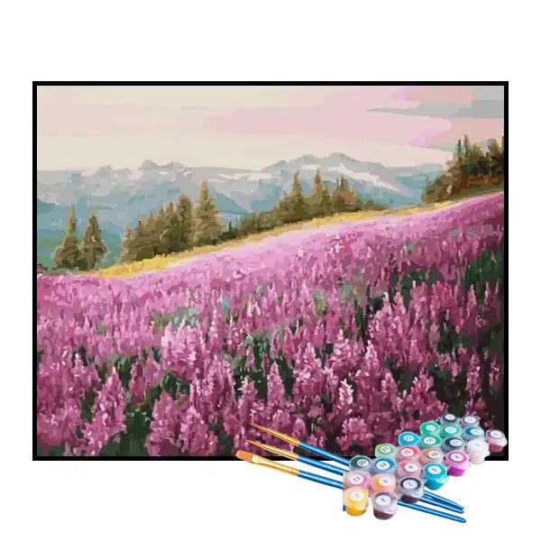 Kit de Pintura Numerada - Campo de Flores
