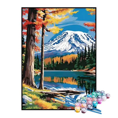 Kit de Pintura Numerada - Floresta na Primavera