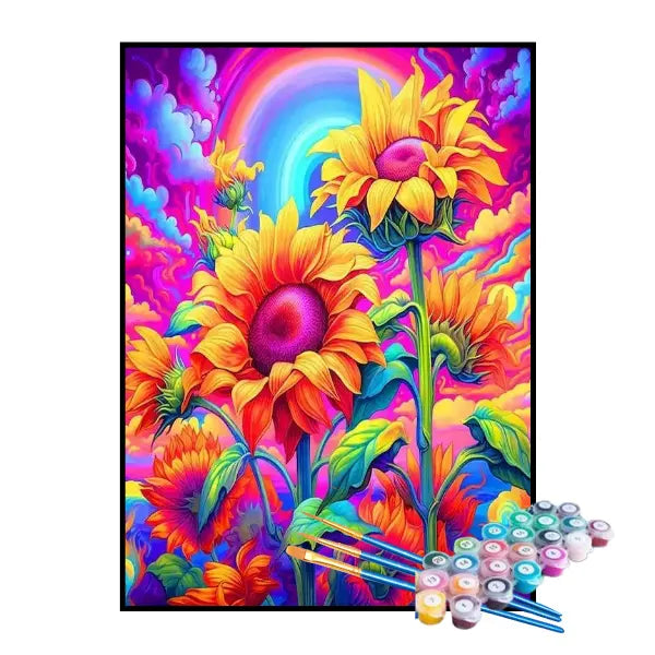 Kit de Pintura Numerada - Girassóis Encantados