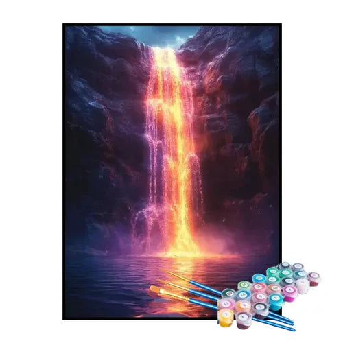 Kit de Pintura Numerada - Cachoeira Encantada