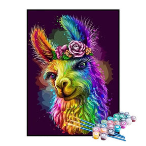 Kit de Pintura Numerada - Lhama Colorida