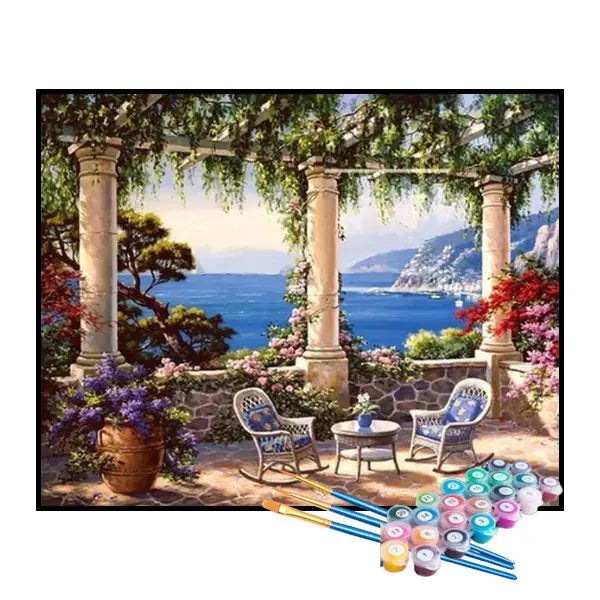 Kit de Pintura Numerada - Vista para o Mar