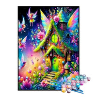 Kit de Pintura Numerada - A Casa Mágica das Fadas