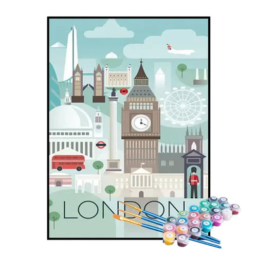 Kit de Pintura Numerada - Cidade de Londres