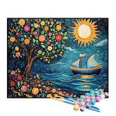 Kit de Pintura Numerada - Barquinho Navegando