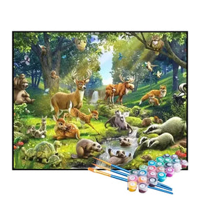 Kit de Pintura Numerada - Encontro na Selva