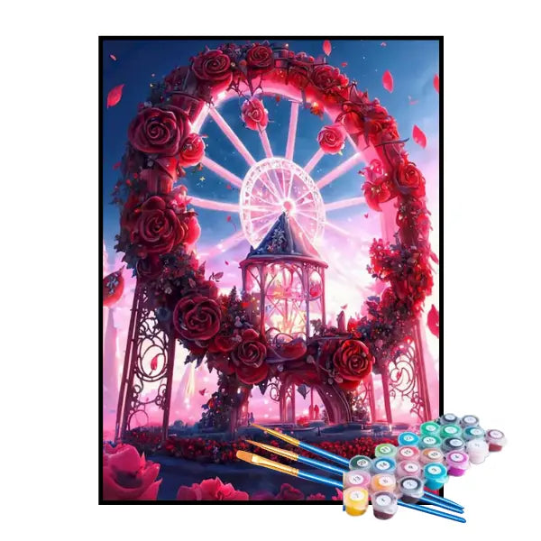 Kit de Pintura Numerada - Roda-Gigante das Rosas