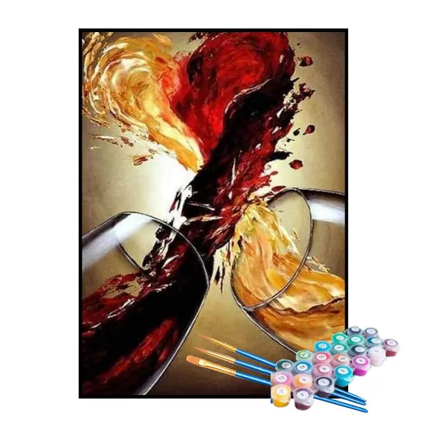 Kit de Pintura Numerada - A Dança dos Vinhos