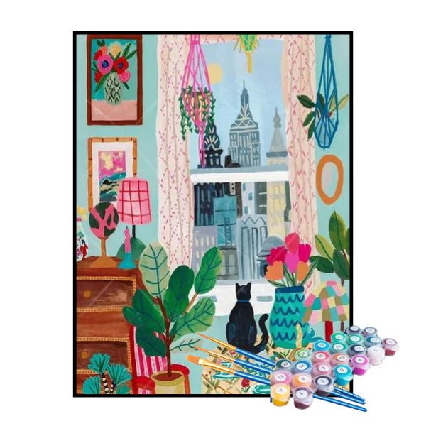 Kit de Pintura Numerada - Quarto Colorido