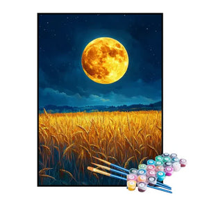 Kit de Pintura Numerada - A Grande Lua sobre a Plantação
