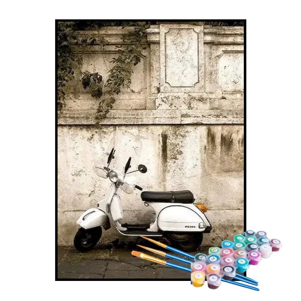 Kit de Pintura Numerada - Moto Vespa Vintage