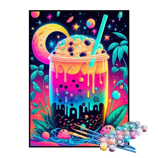 Kit de Pintura Numerada - Milkshake Colorido