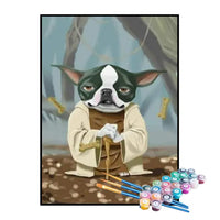 Kit de Pintura Numerada - O Mestre Buldogue Francês