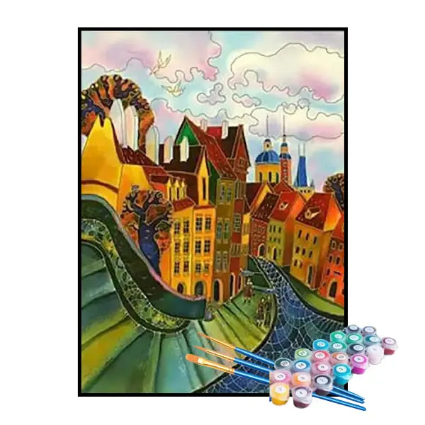 Kit de Pintura Numerada - A Cidade Distorcida