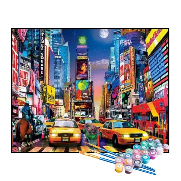 Kit de Pintura Numerada - Times Square Agitada