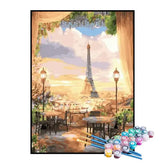 Kit de Pintura Numerada - Restaurante em Paris
