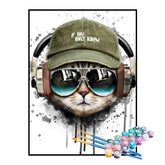 Kit de Pintura Numerada - Gato Estiloso