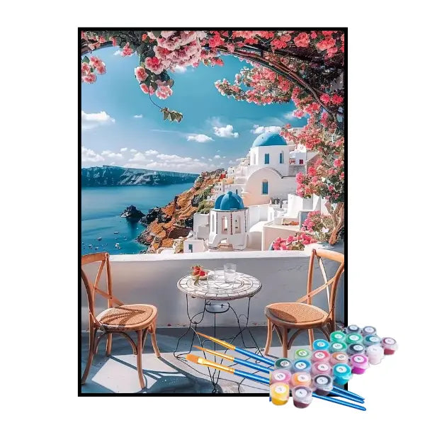 Kit de Pintura Numerada - Sacada na Grécia